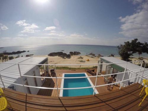 a view of the beach from a cruise ship at The Villa Kazbo in Amami