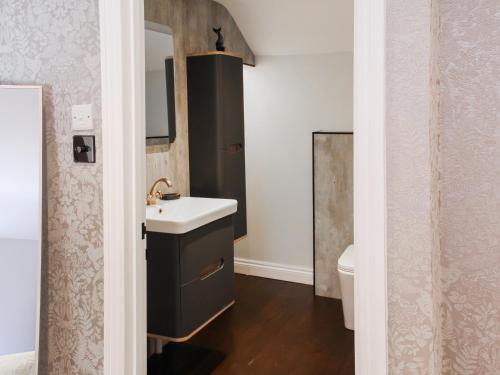 a bathroom with a sink and a toilet at Mill House - Uk50646 in Falmouth