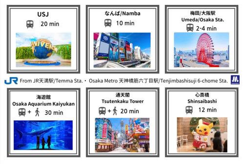 Base-Osaka 天神橋 4 min to JR Temma,Opposite Tenjinbashisuji Shopping Street One Stop to Umeda