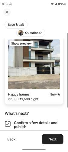 a screenshot of a cell phone of a house at Happy homes in Elūru
