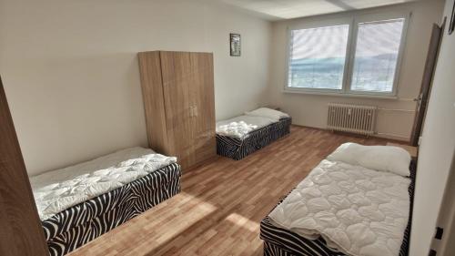 a room with two beds in a room at Apartmán pro 3 osoby, Most M3 in Most