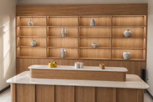 a bath tub in a room with a wall of shelves at Hotel 7 Days Duc Hoa in Ấp Bình Tả (2)
