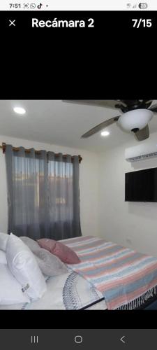a picture of a bed in a room at Casa puerto in Progreso