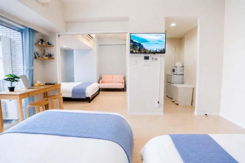 904Room Kinshicho Station 5 min walk near Asakusa and Skytree 9th floor with balcony and good soundproofing Large One-Bedroom Apartment