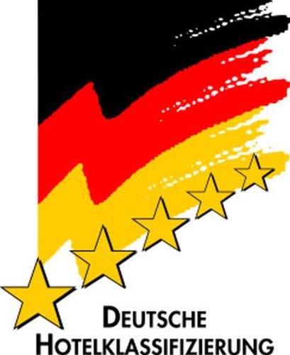 a flag of germany with stars and the words logisticshooting at Hessen Hotelpark Hohenroda in Hohenroda