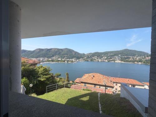 a view of a large body of water from a house at Prestigiosa vista lago in Como