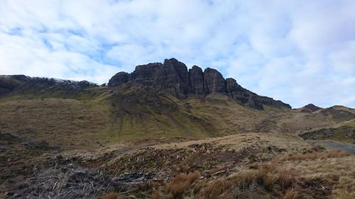 a mountain on the side of a hill at Pooltiel View in Milovaig