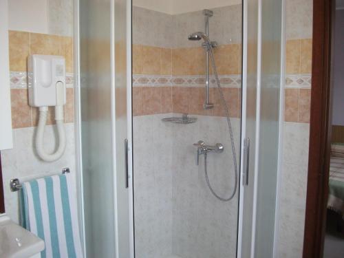 Koupelna v ubytování Albergo Breglia