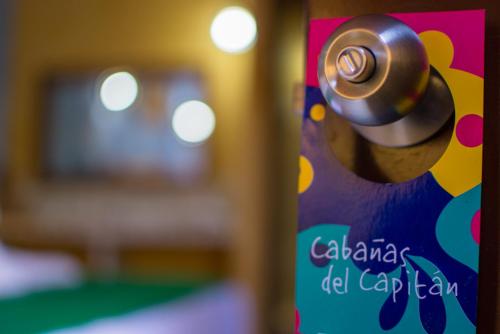 a close up of a door with a door knob at Cabañas del Capitan in Rincon de Guayabitos