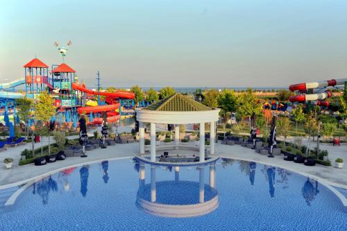 an empty amusement park with a water park at Velipoja Grand Europa Resort, Affiliated by Meliá in Velipojë
