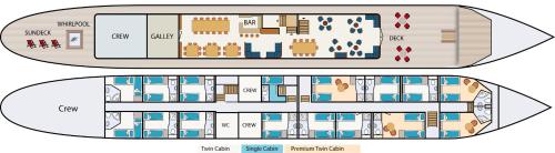 a floor plan of a house with theitudinal sections at Passengerschip Princesse Royal in Groningen