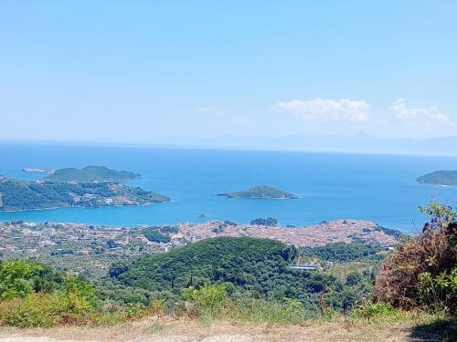 a view of the ocean from a hill at Stellina Hotel in Skiathos