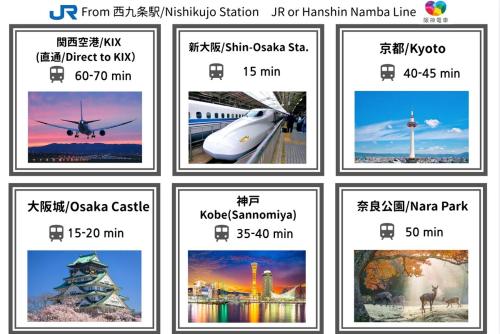 USJ 5min , 4min Walk to Nishikujo Sta , Direct to Namba & KIX , Residential Hotel Alex 5F-7F