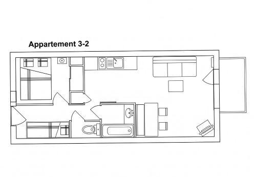 Appartement confortable à La Plagne-Tarentaise 34 m² avec balcon