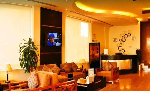 Lobbyen eller receptionen på Nelover Hotel Hafar
