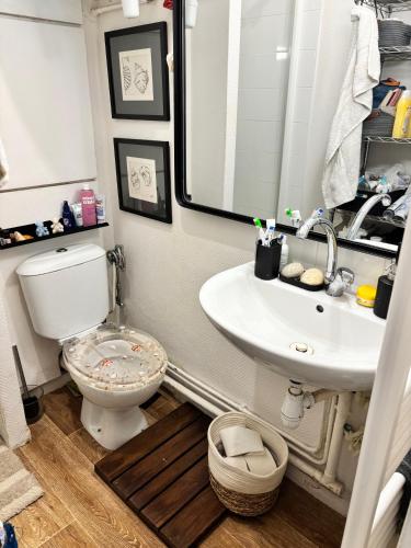 Shared private Appart for up to 2 male traveler under 30s and 2 flatmates résidents