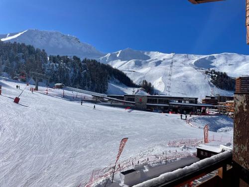 Studio pour 3 pers. vue pistes, au pied des pistes