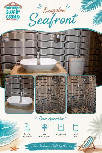 a poster of a bathroom with a sink and a sink at Paradise Sweir in Nuweiba