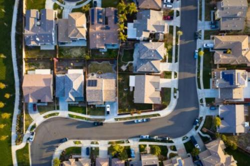an overhead view of a street with houses at Havenly Homes DMV in Arlington