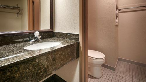 a bathroom with a sink and a toilet at Best Western Chester Hotel in Chester