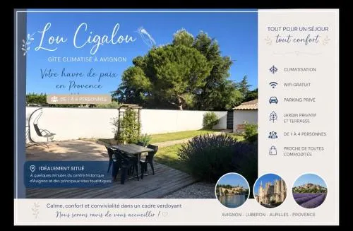 Lou Cigalou Clim, jardin privé, parking & Wi-Fi 1 à 4 pers photo 1