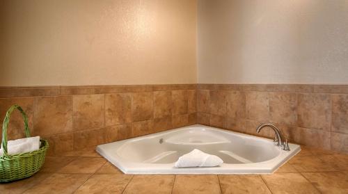 un bagno con vasca e cesto di Best Western Prairie Inn & Conference Center a Galesburg