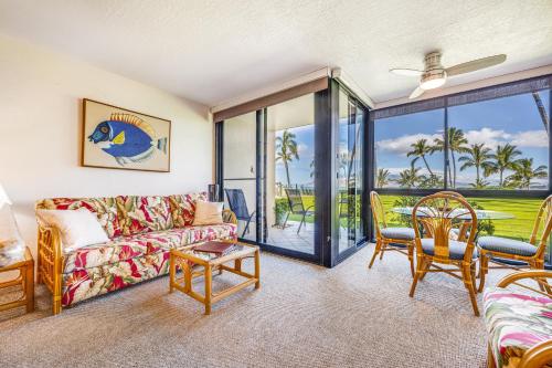 a living room with a couch and a table at KIHEI SURFSIDE #109 in Wailea