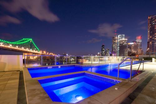 The swimming pool at or near AAB Apartments Brisbane