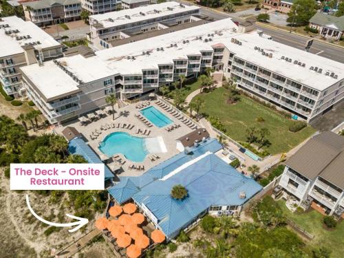 an aerial view of the beach outside resort at The Gardens 703 in Tybee Island