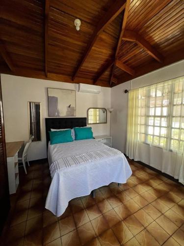 a bedroom with a large bed in a room at Casa Eliza in Alajuela