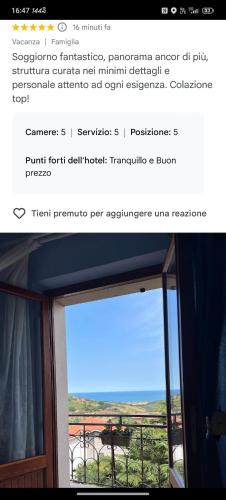 a screenshot of a website with a view of a balcony at Residenza B&B Salge Colonnella in Colonnella