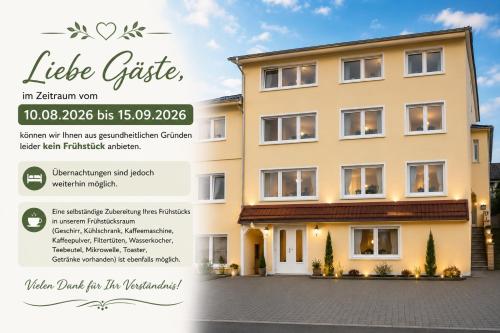 a poster for a house for the life crisis at Frühstückspension Zur Krone in Bad Endbach