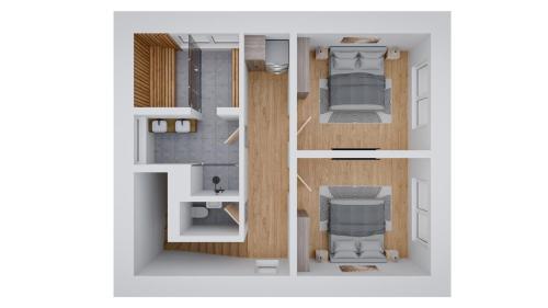 a drawing of a floor plan of a house at Resort Na Peci in Nová Pec