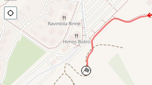 a map of the vicinity of ryanggang rhine at HimosKukkula, 140m2 in Jämsä