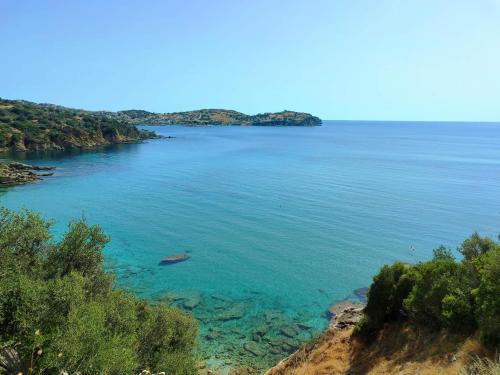 a view of a large body of water at Aegean Beachfront Apartments in Petriaí