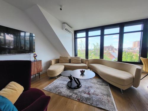 Luxury Penthouse Wien 2 Dachterrassen für 8 Pers