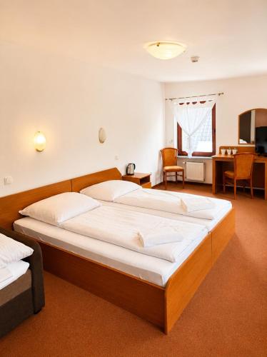 a bedroom with two beds in a room at Willa Agnieszki in Jagniątków