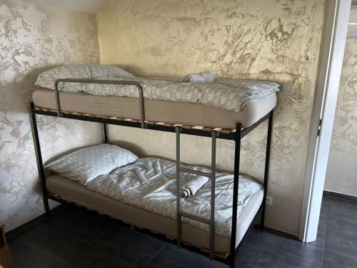 a couple of bunk beds in a room at MAX Jazero in Trstice