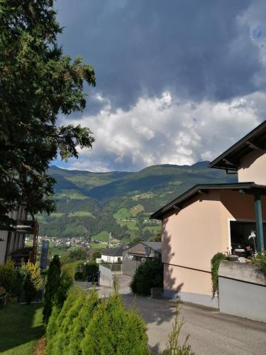 a view of the mountains from a house at Apart Ritzl in Fügen