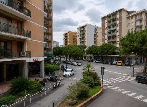 an aerial view of a city street with buildings at Savona Casa Dolce Vita in Savona