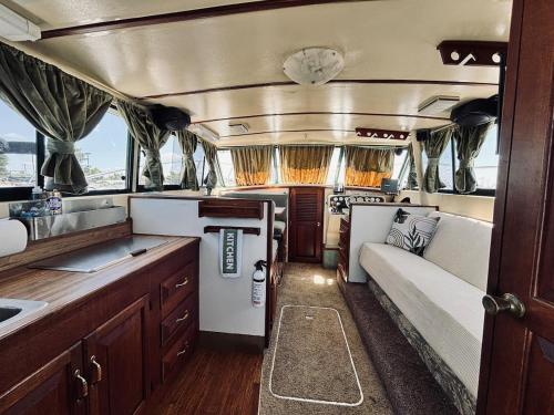 a view of the inside of a recreational vehicle at Buffalo's River Den II - Easy Rider in Buffalo