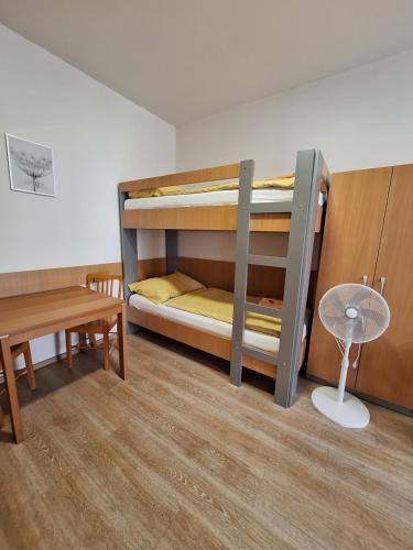เตียงในห้องที่ Hotel & Hostel Děčín