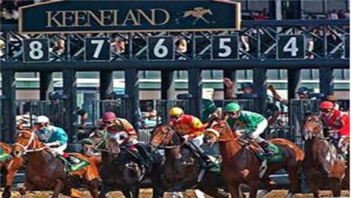 a group of jockeys riding horses on a race track at Holiday Inn Express & Suites Lexington Midtown - I-75 by IHG in Lexington