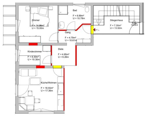 a floor plan of a house at Freiheitsgefühl in Kaunerberg
