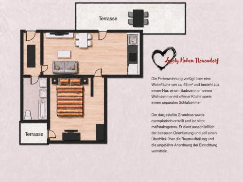 a picture of a floor plan of a house at Lovely Hohen Neuendorf in Hohen Neuendorf