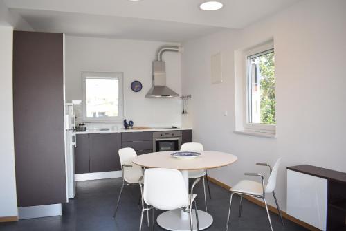 Kuchyň nebo kuchyňský kout v ubytování Luxury Apartments Adria