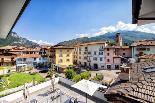a view of a town from the roof of a building at Hotel De Nac in Nago-Torbole