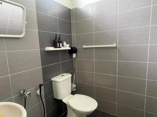 a bathroom with a toilet and a sink at RUANG by ZD in Pekan