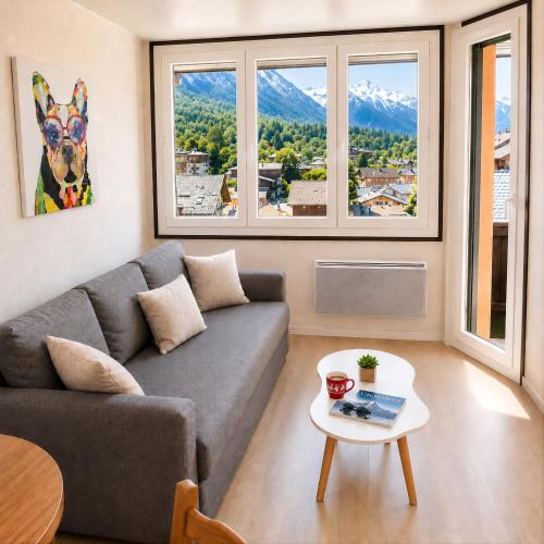 Le Chamois 5E Balcon panoramique MontBlanc avec parking gratuit