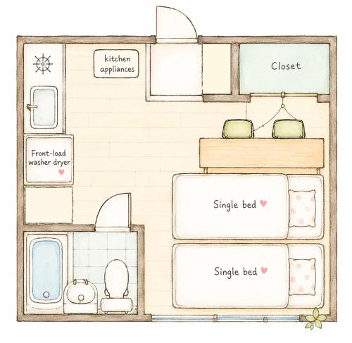 Quiet Oasis 1 Stop 2 mins to Shibuya comfortable room Washer Dryer High-Speed Wi-Fi